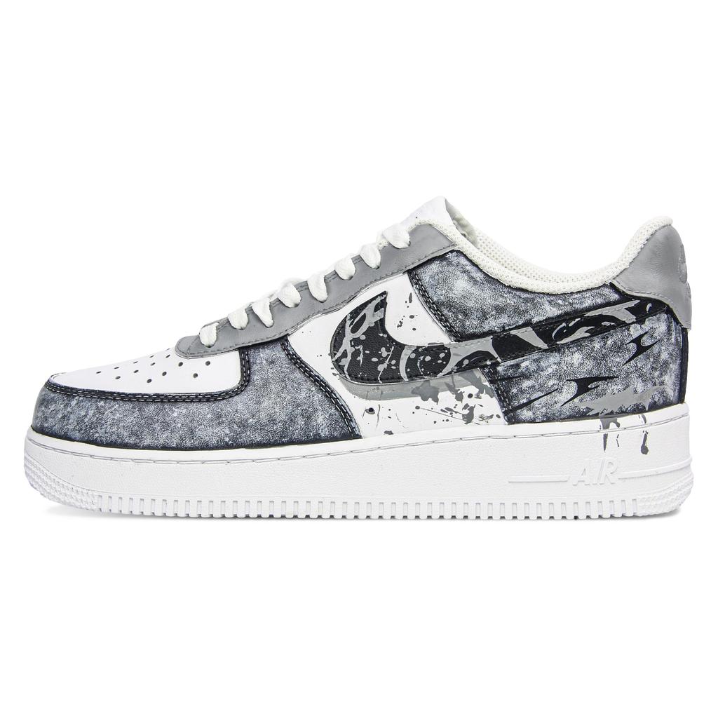 Nike Air Force 1 Abrasion Resistant Abrasion Resistant Low top Skateboard Shoes Unisex Concrete Gray CW2288-111(Team1110-S-BOX)