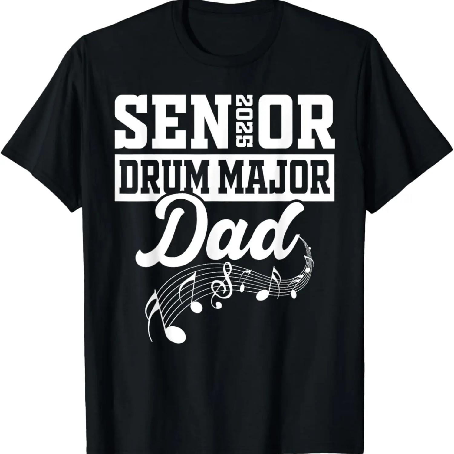 Senior 2025 Drum Major dad Marching Band Class of 2025 T-Shirt XXXXXL чёрный