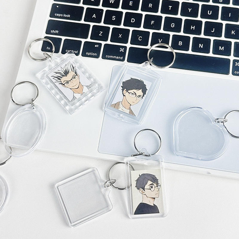 Clear Multi Shape Photo Keychain 5-25PCS DIY Picture Frame Keyring Portable Transparent Holder For Kpop Photocard Bag Gift Decor