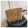 Diamond Lattice Women's Autumn Bag - Korean Style Large Capacity Chain Shoulder Bag for Work Commute