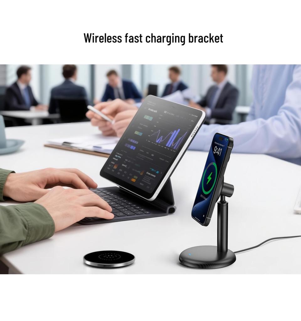 Magnetic Wireless Charger Stand 15W Fast Charging for Apple