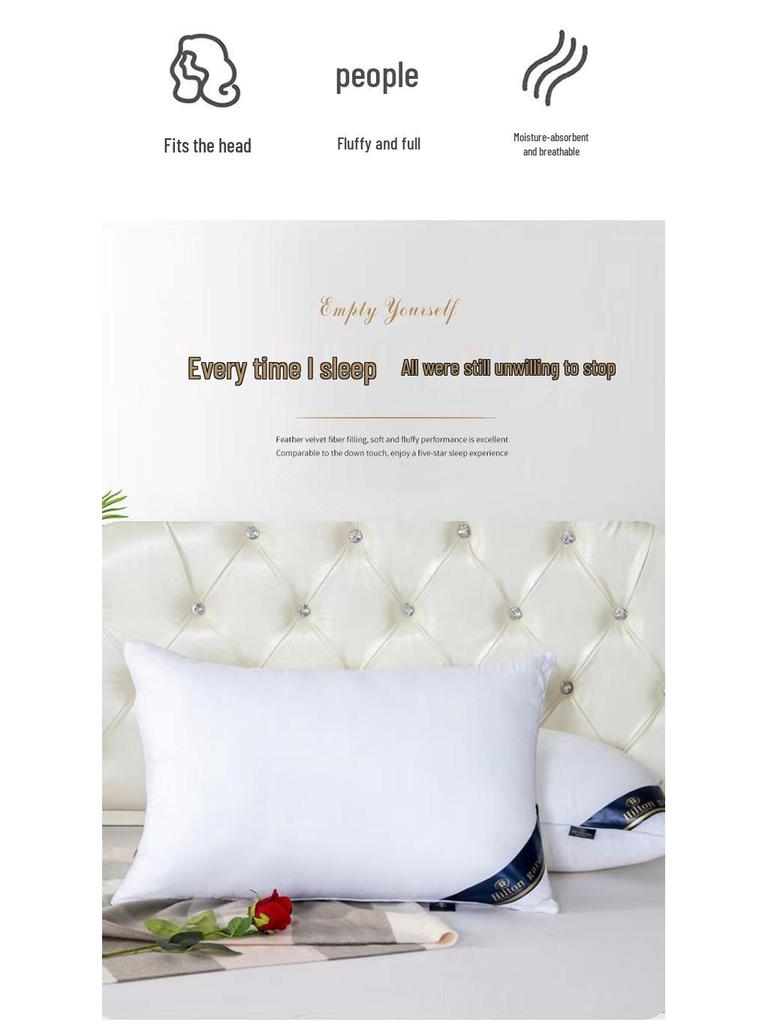 Five-Star Hilton Hotel Neck Support Pillow for Adults and Students, Perfect for Exhibitions and Gifts