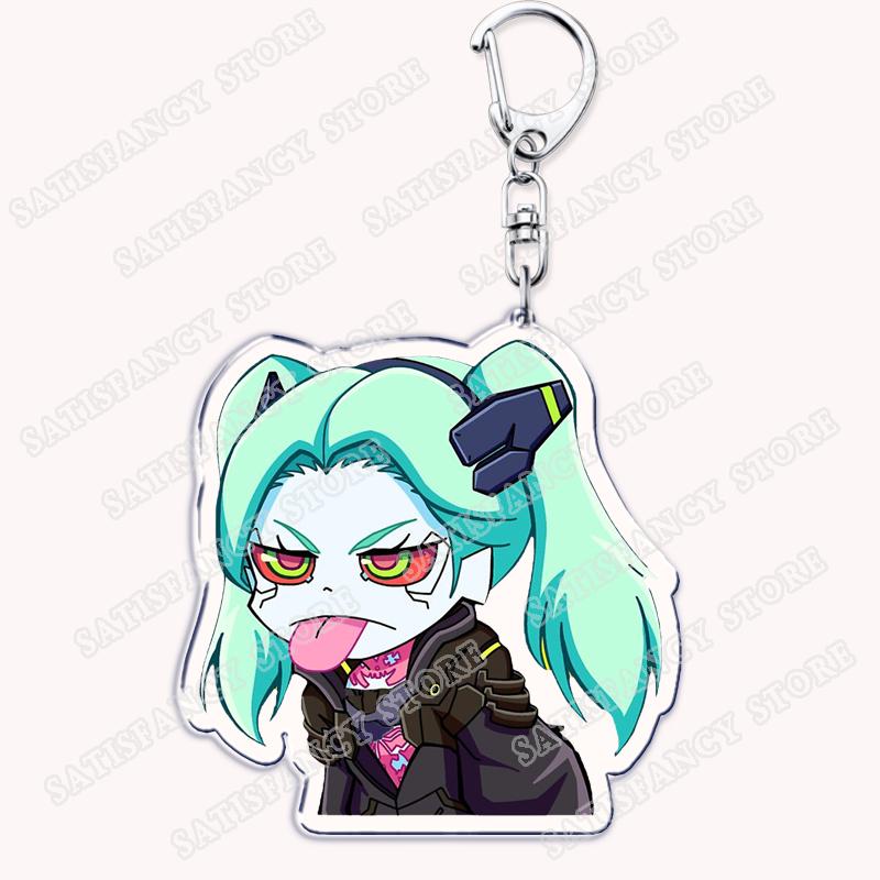 Portachiavi Anime Cyberpunk per Donne Accessori Borsa Edgerunners Rebecca Lucy Gloria Faraday Portachiavi Gioielli Fan Amici Regali