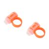 1 Pair Drum Sticks Aid Silicone Finger Controller Jazz Drumstick Control Clip for BeginnersOrange White