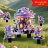 Fairy Spirit, Guardian Series, Purple Mushroom House, 2D, Acrylic, Outdoor Garden Decoration, Party and Festival, Atmosphere Decoration