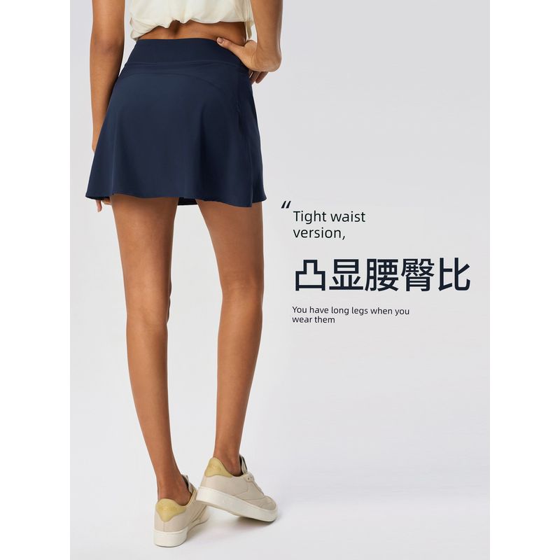 Lu Same Sports Skirt for Women 2025 New Arrival Ice Quick-Drying with Lining Fake Two-Piece Tennis Skirt Yoga Skirt