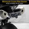 Adjustable Motorcycle License Number Plate Bracket Rear Turn Signal Lamp Holder Universal Motorbike Fender Eliminator Kits