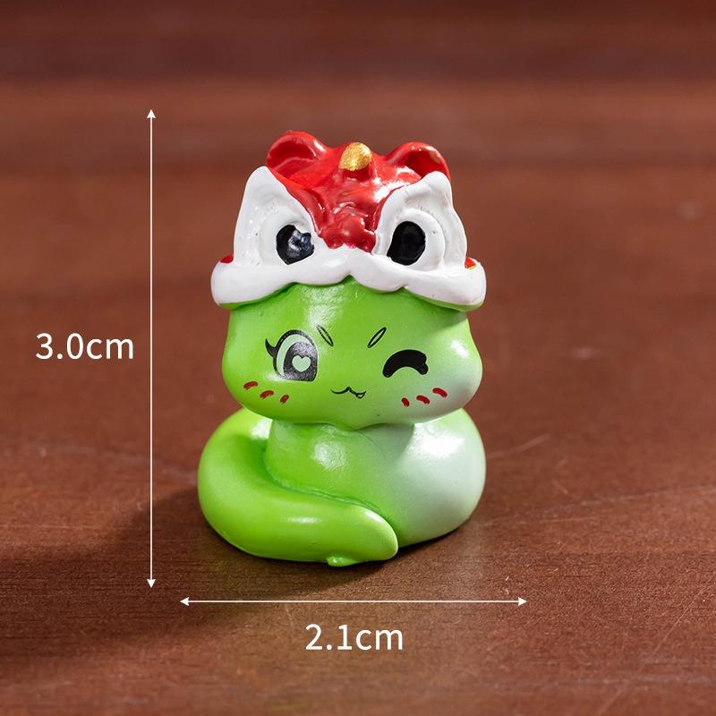 Micro Landscape New Year Lucky Snake Diy Decoration Blind Bag Accessories Desktop Car Carrying The Year of The Snake Resin Ornaments