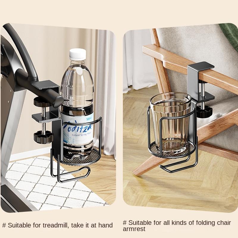 2 in 1 Desk Cup Holder with Headphone Hanger Holder, Anti-Spill Cup Holder-360° Rotation Stand Hook Suitable for Coffee Mups