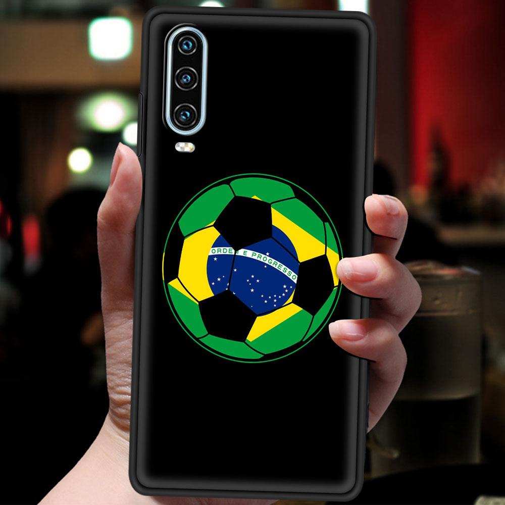 Brazil Brazilian Flag Football Phone Case For Huawei P30 Lite P50 Pro P20 P40 Lite E P Smart Z 2021 Y6 Y7 Y9 2019 Y6p Y9s Cover