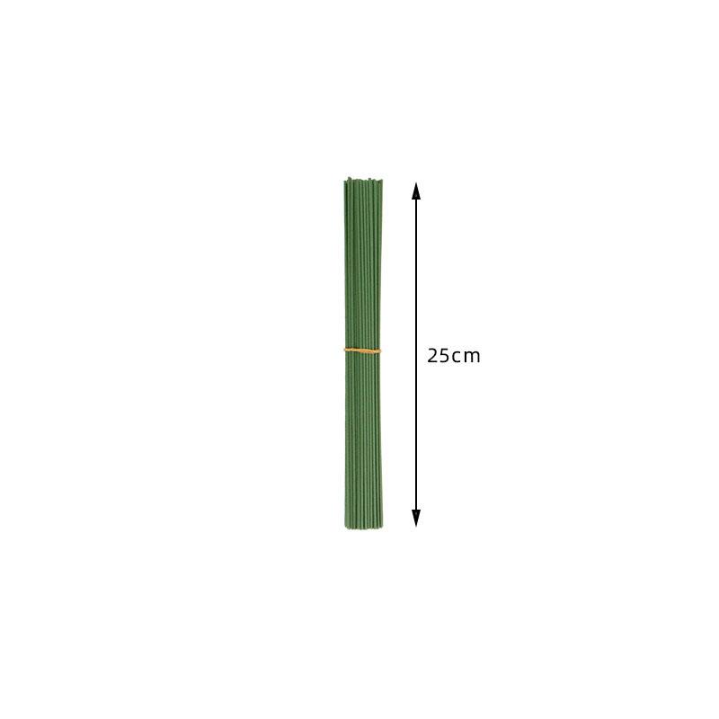 50pcs 15-40cm Artificial Green Flower Stem Sticks With Wire Stem DIY Floral Material Handmade For Wedding Home Decoration