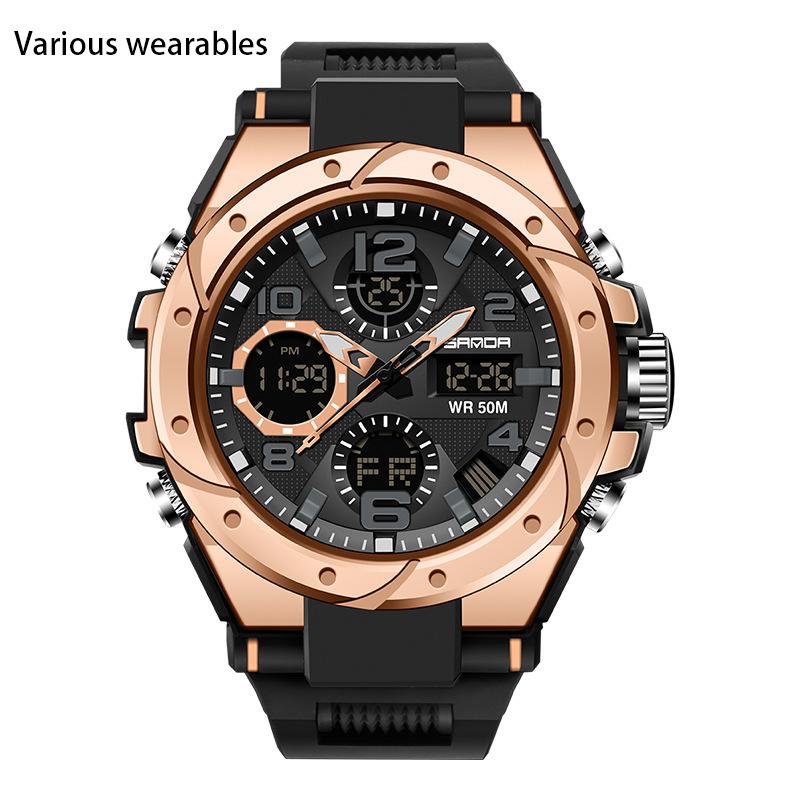 New Harajuku Style Skull Waterproof Men's Electronic Multi-Function Electronic Watch Outdoor Sports Men's Watch