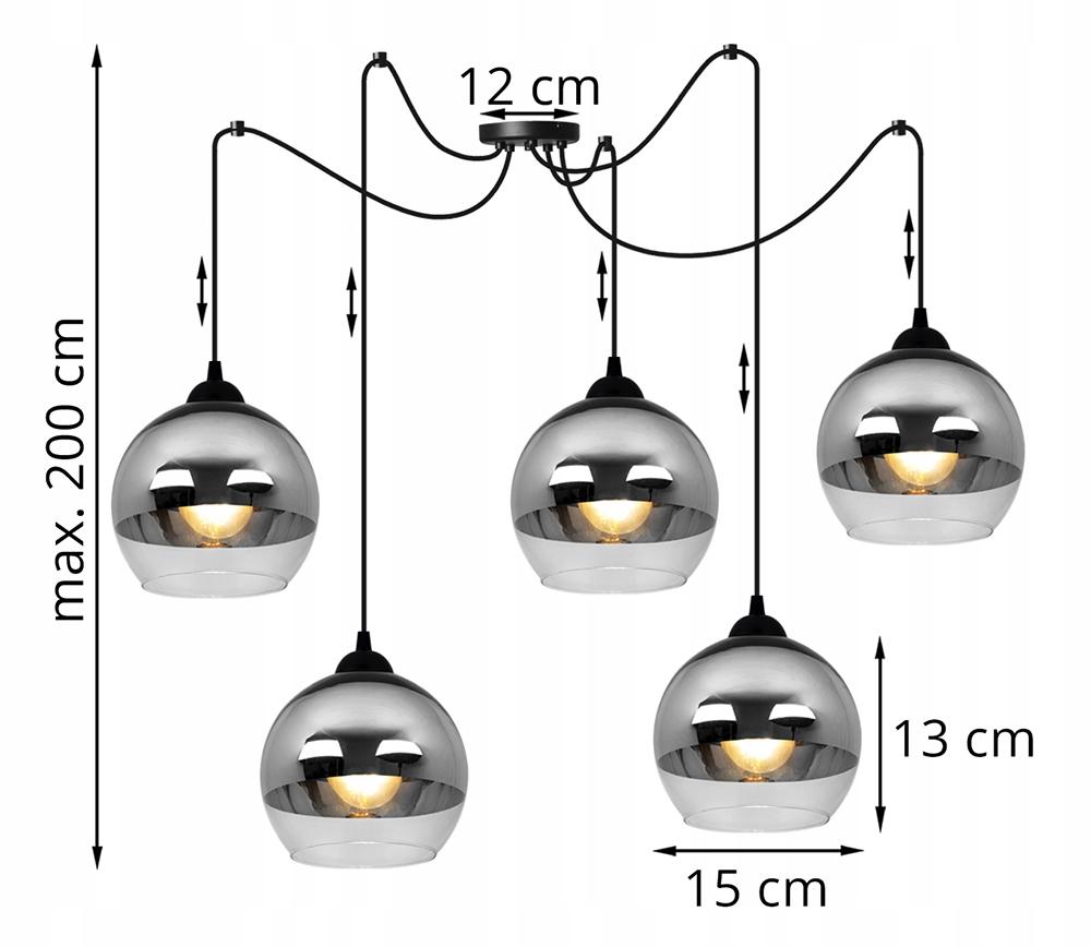 ELEGANT CHROME LED SPIDER HANGING LAMP