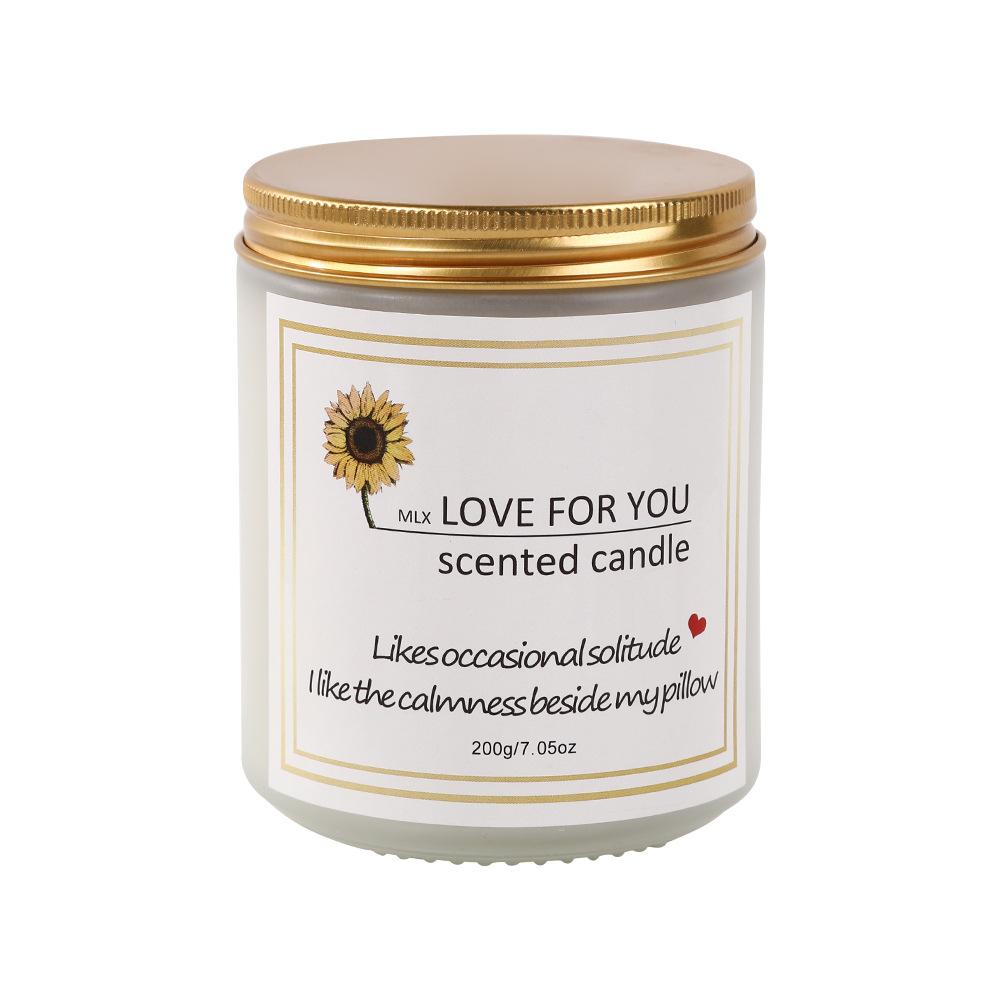 Large Frosted Glass Cup Scented Candle Scented Gift Candle Decoration