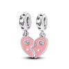 Fit Original Charms Bracelet 925 Silver Plated Pendant Pink Series Heart Flower Spring Butterfly Bead Women DIY Jewelry Making