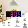 Modern LED Digital Alarm Clock with Temperature Display, Adjustable Brightness, 12/24H Format for Bedroom & Desktop Use