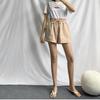 Summer Elegant High Waist Shorts Women Casual Solid Wide Leg Loose Short Pants Bottom Pocket Trousers A-line Pants