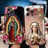 Virgen Mary Virgin De Guadalupe Soft Phone Case for iPhone 16 16E 17 Air 15 Pro Max 14 Plus 13 Mini 11 12 7 Black Cover Back She