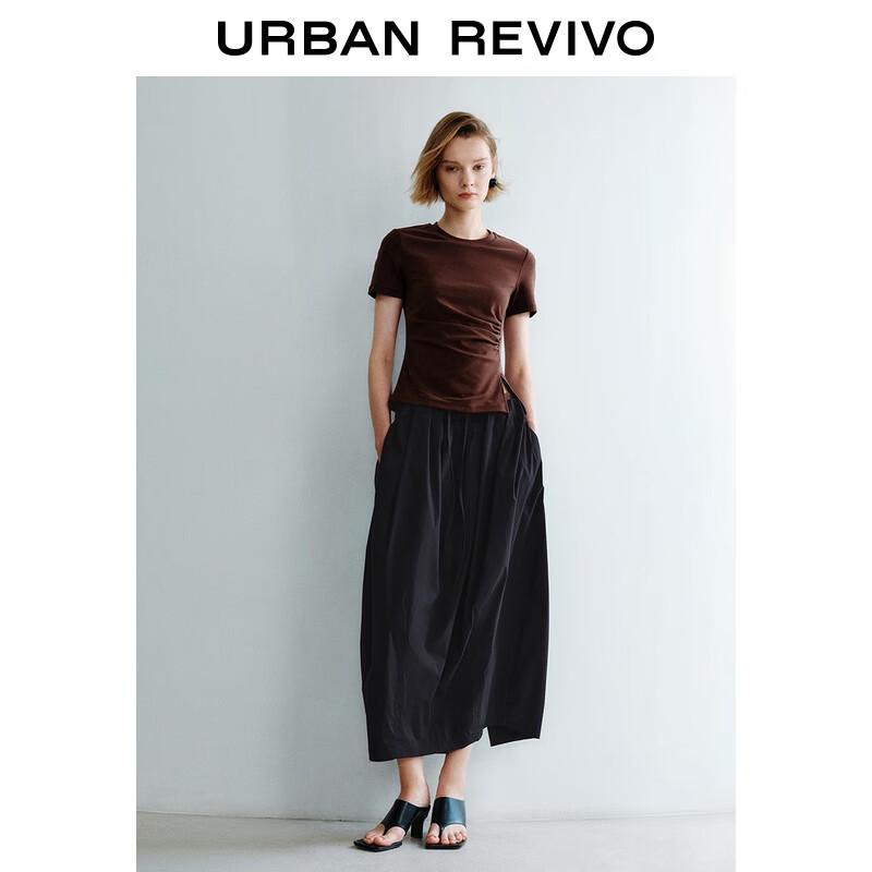 

UR Women s Spliced Belted A-Line Skirt S