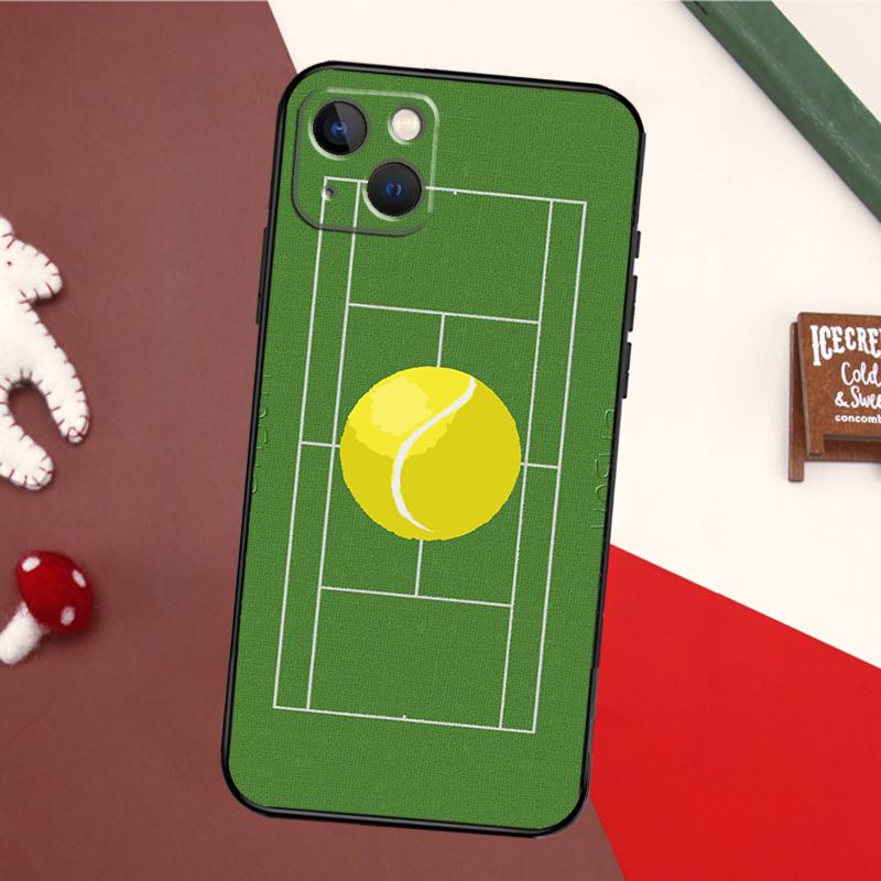 Tennis Racket Tennis Ball Case For iPhone 13 Pro Max 16 15 11 12 14 17 Pro Max mini 15 16 Plus 16e 17 Air Back Cover
