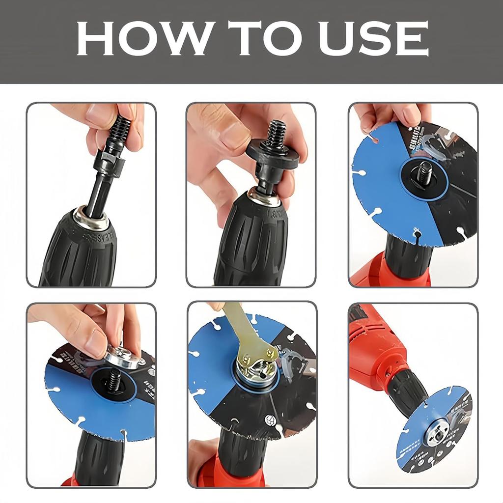 Drill To Angle Grinder Converter Connector Rod Power Tool Conversion Accessories Kit