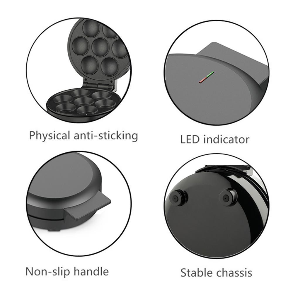 Macchina per cupcake domestica Macchina per cupcake elettrica 1000W Macchina per cake pop Superficie antiaderente Produce 6 tazze