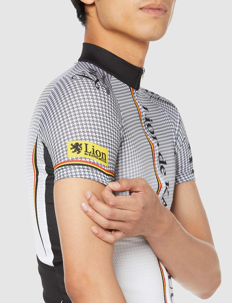 Lion de KAPELMUUR Cycling Legerfit Short Sleeve Houndstooth lihs003 Houndstooth XS Jersey, Lion, (Men's/Women's), lihs003, Lion,