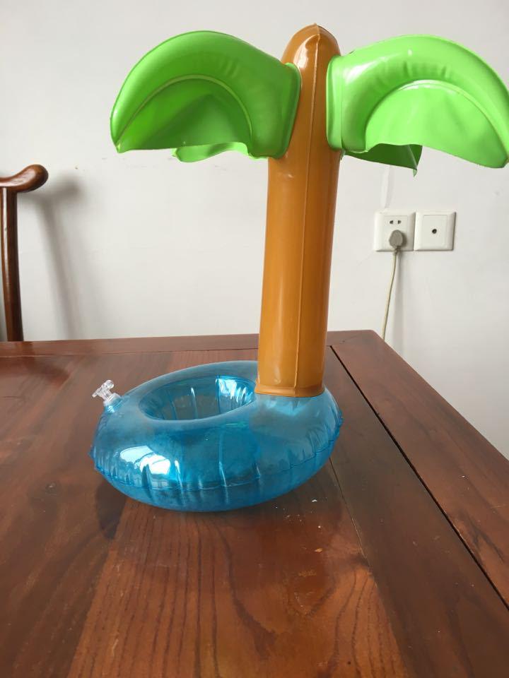 Inflatable Coconut Tree Drink & Phone Holder Toy and Home Decor