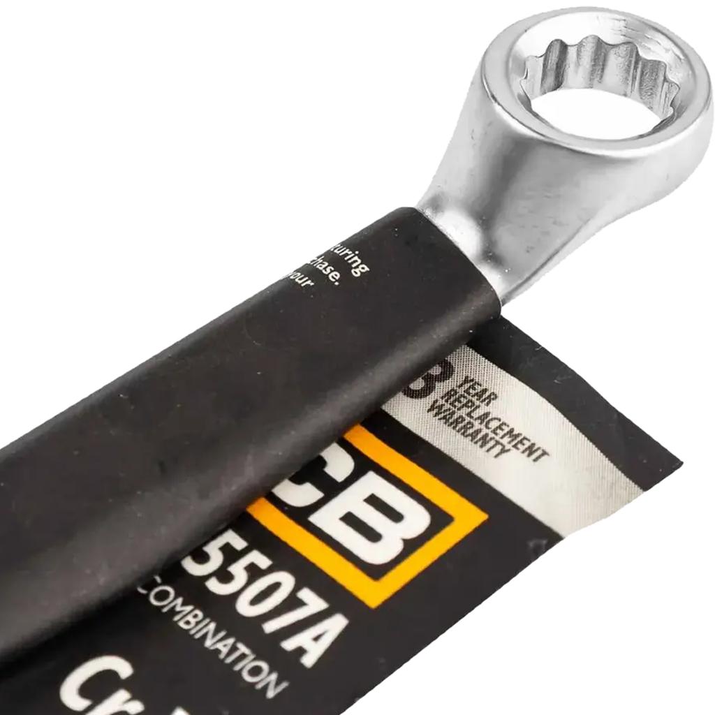 JCB 75 degree angled open end wrench 7mm CR-V steel double ended
