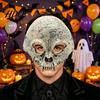 Langlebige Totenkopfmaske Halloween Halbgesichtsmaske Horror mit verstellbarem Riemen Maskenball Kostüm für Männer Erwachsene Cosplay Party Requisiten Gruselig