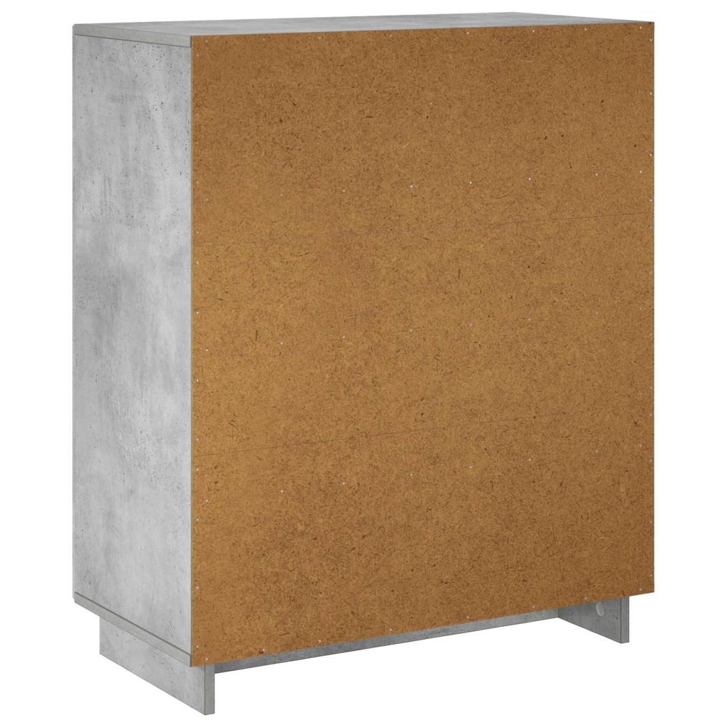 Shoe Cabinet 73 x 38 x 87.5 cm Engineered Wood Concrete Grey