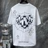 8553 CHROME HEARTS 2025 Summer New High Quality Cotton Round Neck Loose Large Size Men's and Women's T-shirt Couple T-shirt