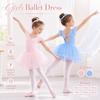 Breathable Girl Ballet Tutu Dress Ruffle Sleeve Kids Ballet Leotard  Ballet Dancewear