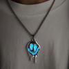 Hip Hop Trend Versatile Zinc Alloy Luminous Necklace Halloween Ghost Funny Glowing Grimace Pendant