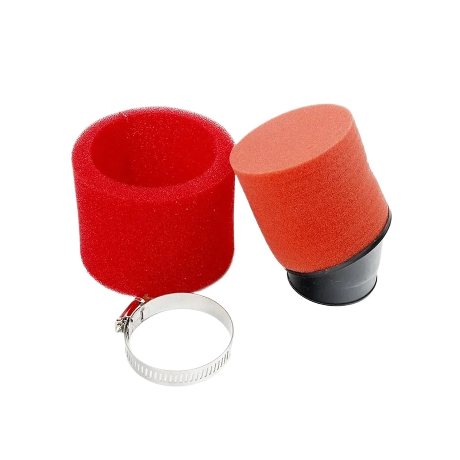 

35/38/40/42/45/48/50mm Air Filter Black/Red Double Sponge Filter Off-Road Bike Beach Accessories (Straight 42mm-B) One size