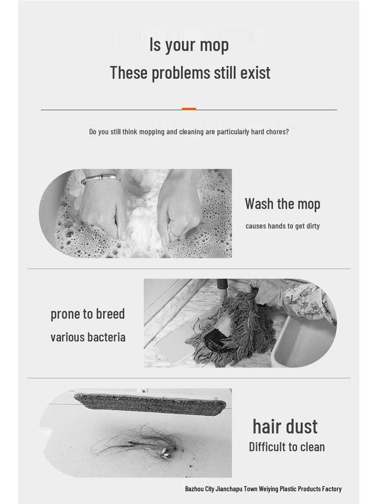 Spray Mop - Hand-Free Washable Dual-Use Flat Mop for Easy Dry & Wet Cleaning