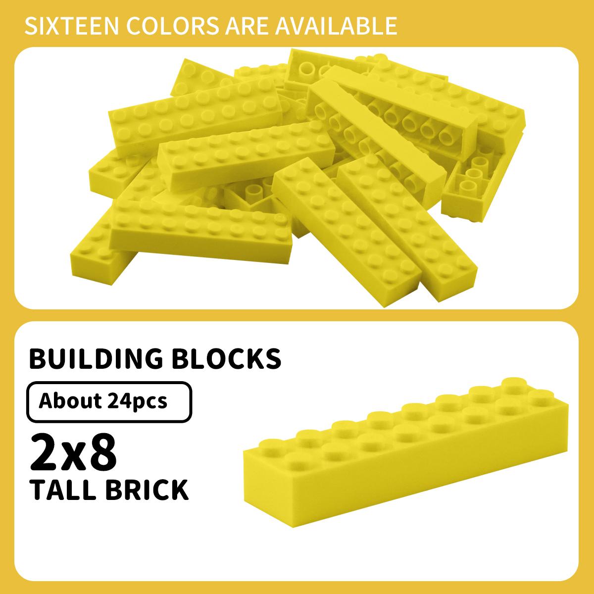 

100g 2x8 high brickBuilding Bricks Thick FiguresBricks Dots Educational Tool Imaginative SizeCompatible Featuring High-Quality Plastic Play kits 100g 2x8 high brick