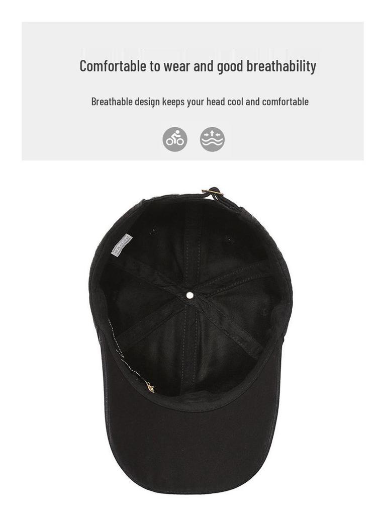 Vintage gewaschene Baseballkappe aus Denim mit Farbverlauf, Unisex Frühling/Sommer, Weich & Atmungsaktiv, Retro Casual Stil