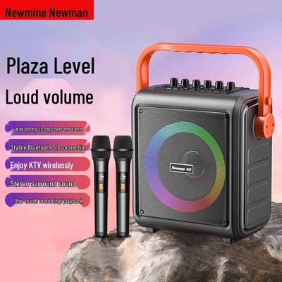 Alto-falante Portátil Sem Fio para Karaokê Newman K509 Plugue CN (adaptador incluso)