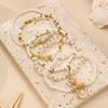 Elegant Multi-layer Imitation Pearl Bracelet Starfish Shell Turtle Pendant Bracelet Women's Summer Party Dating Jewelry