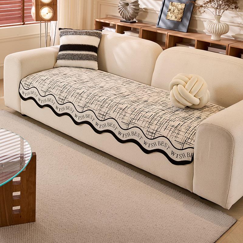 Special-Shaped Sofa Cushion Universal In All Seasons  New Non-Slip Seat Cushion Straight Row Autumn And Winter Advanced Leather Sofa Cover