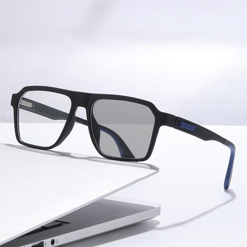 Xiaomi Men Women Square Photochromic Anti Blue Light Myopia Prescription Eyeglasses TR Frame 0.50 to 4.00 Diopters Daily Office 6078
