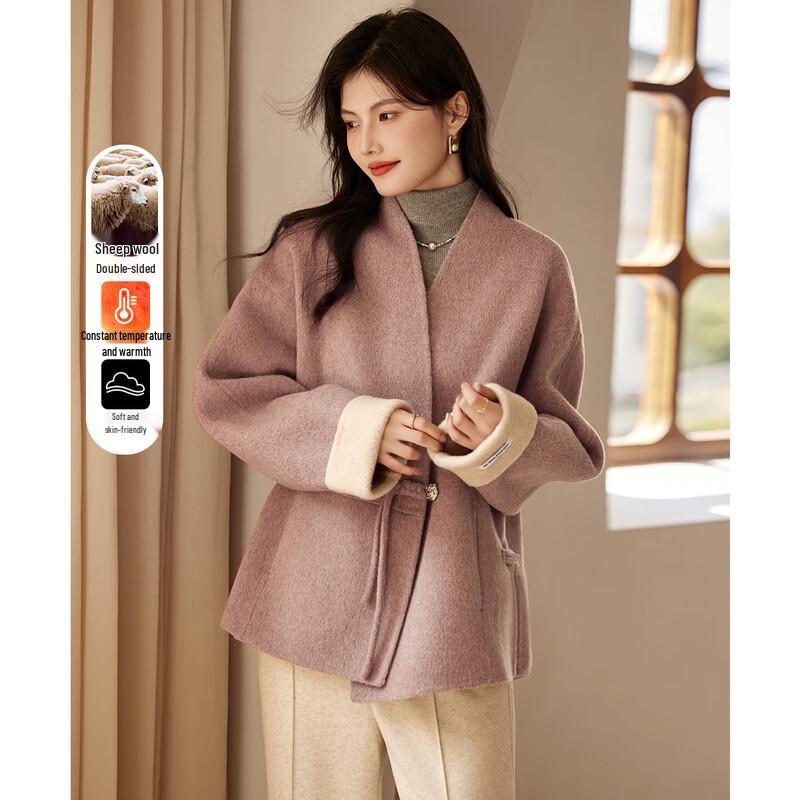 Women's Short Double-sided Wool Blend Coat