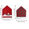 Santa Claus Chair Protective Slipcover Stripe Grid Stool Cover Christmas Chair Cover  Xmas Party