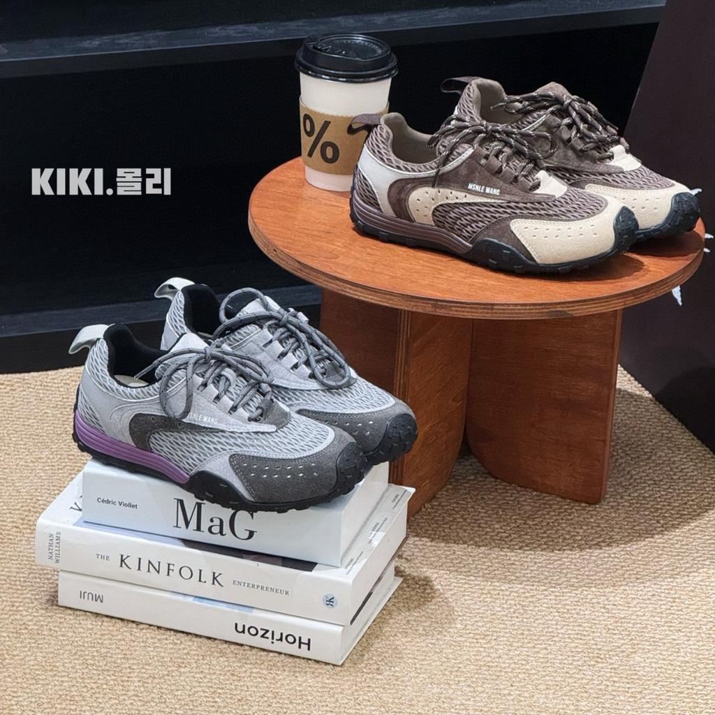 Retro leather platform mesh German training shoes women's 2025 autumn new versatile casual non-slip sports Forrest Gump shoes