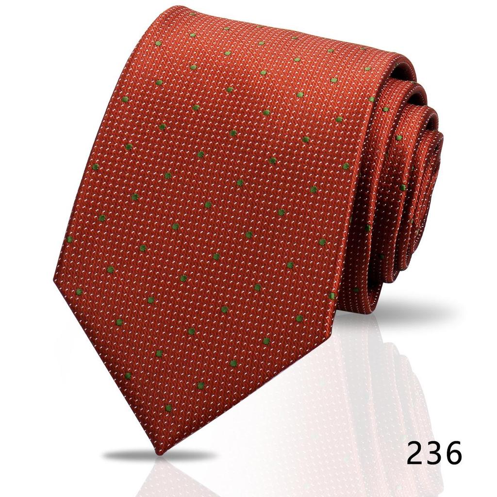 Men's High-Grade Black and Red Striped Silk Tie for Formal and Wedding Wear - 8CM