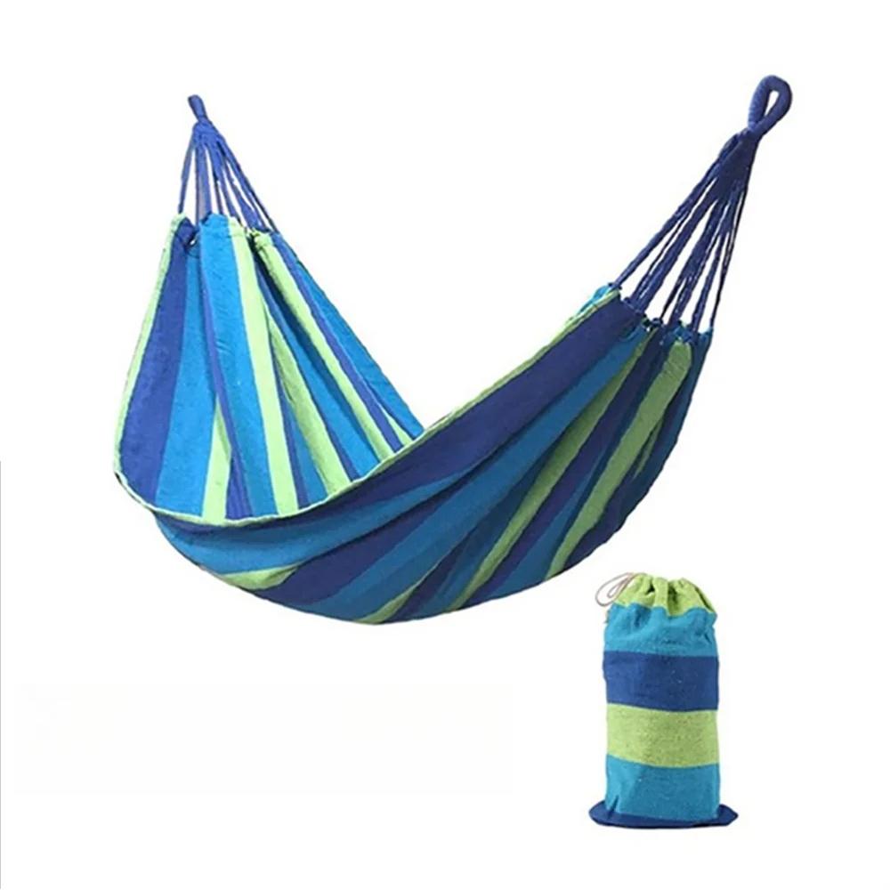 

Double Hammock 2 Person Canvas Cotton Hammock with Tree Straps for Patio Garden Backyard Outdoor and Indoor