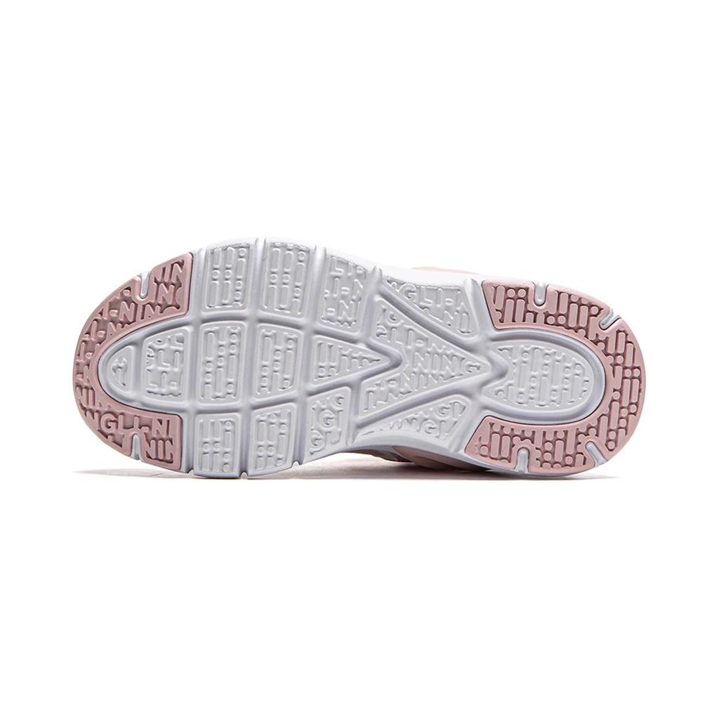 Li Ning Kids Sports Lifestyle Series Soft Comfortable Resilient Breathable Low-Top Casual Shoes Kids Casual Shoes White Pink YKNU062-4