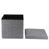 Foldable Storage Ottoman Multifunctional Storage Bench Footstool Seat with CoverBig