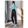 Womens Ice Silk Summer Sports Pants High Waist Straight Leg Ankle Cuff Sun Protection Workout Trousers